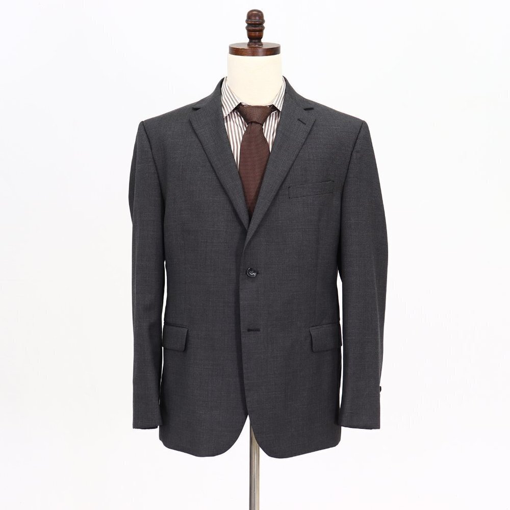 Jos. A. Bank 48R Gray Solid 2-Button Sport Coat Blazer Jacket V871